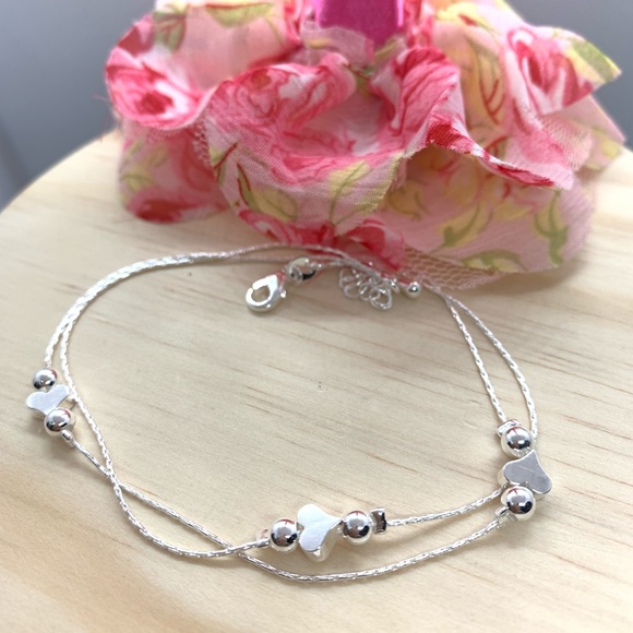 🌟 Dainty Anklet Chain Sterling Silver 925 - Picture 2 of 4